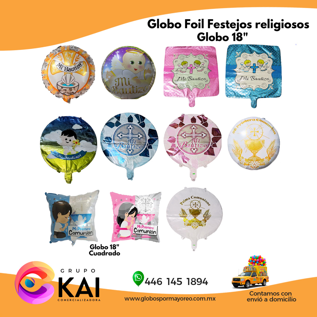 globos mi bautizo foil
