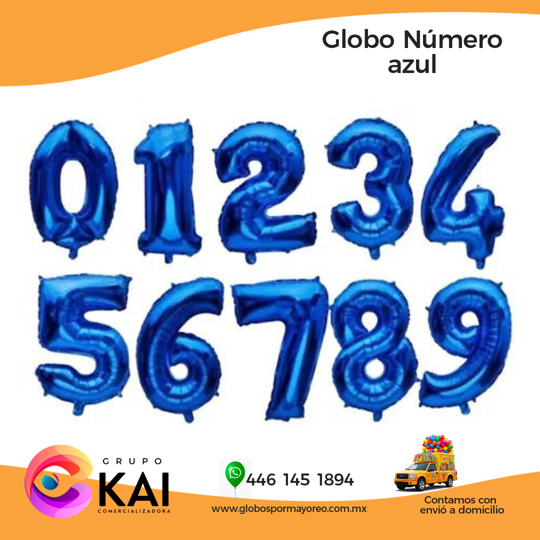  globos numero queretaro color azul