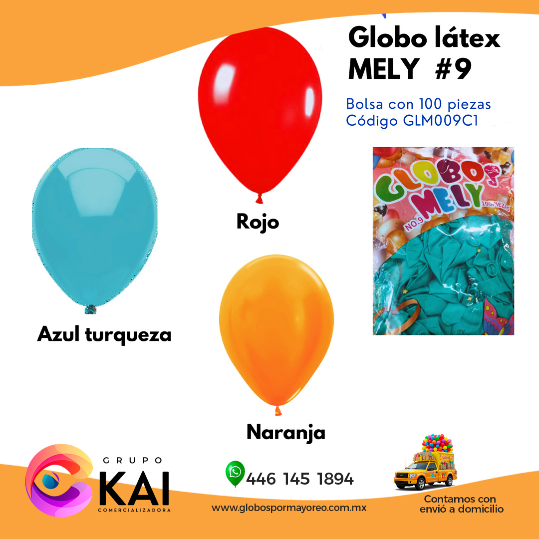 globo latex mely numero 9